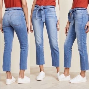 NWT Frame Le High Straight Tie Waist Raw Hem
Jeans Size 25